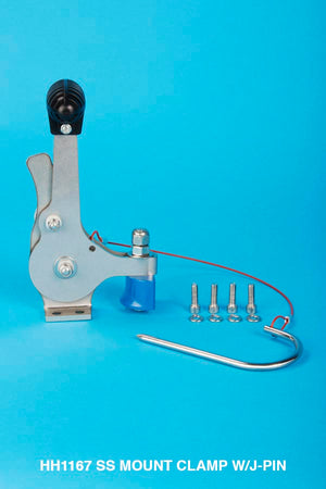 Hammerhead HH1167 stainless steel mount clamp with J-pin and cable