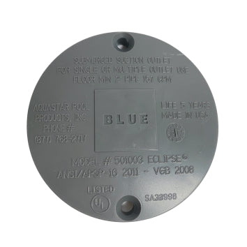Blue Square Manufacturing 501008-GR gray Eclipse drain center logo cap