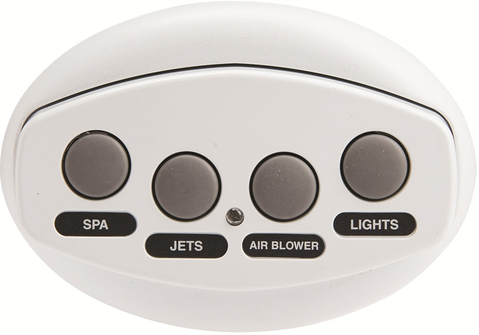 Pentair 521885 iS4 four-function spa-side remote, white, 100 ft. cable