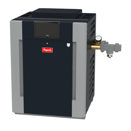 Raypak B-R407A-EN-X 399K BTU low NOx natural gas ASME commercial pool heater, part 017712