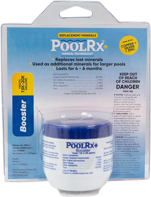 PoolRx 332001 +Plus blue and white booster with silver for 7.5K to 20K gallon pools