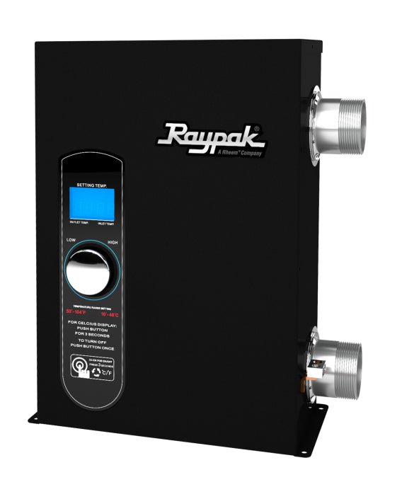 Raypak E3T 11 kW 240V electric pool and spa heater, Ruud ELS-D-0011-1-Ti, part 017122