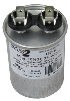 Century 628318-307 capacitor rated 25 MFD at 370 volts