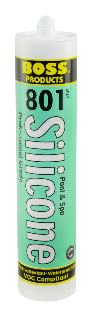 Boss 801 neutral cure silicone adhesive, 10.3 oz gray cartridge
