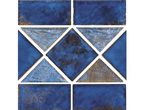 National Pool Tile Martinique Royal Blue border tile