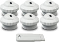 Aquamoto white 3/8 inch directional flow eyeball inlet jet with standard 1-1/2 inch thread