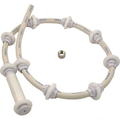 Hayward AX5000RSHA white sweep hose with rollers and clamp for Phantom, Viio and Viper cleaners