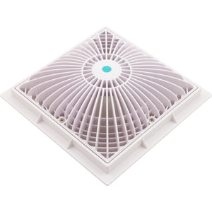 AquaStar 9MF101 MoFlow 9 inch square white suction outlet cover with mud frame
