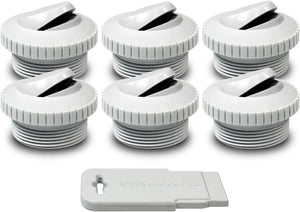 Aquamoto 25552-000-000 white slotted eyeball inlet jet, standard 1-1/2 inch thread