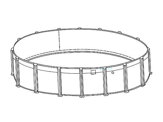 Doughboy Coronado 27 ft. round 54 in. above ground pool sub-assembly