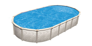 Trendium Magnus oval above ground pool with resin top ledge
