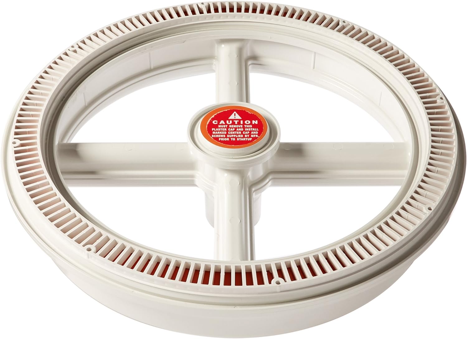 AquaStar FC101 20 inch Full Circle suction outlet cover with one-port sump, white