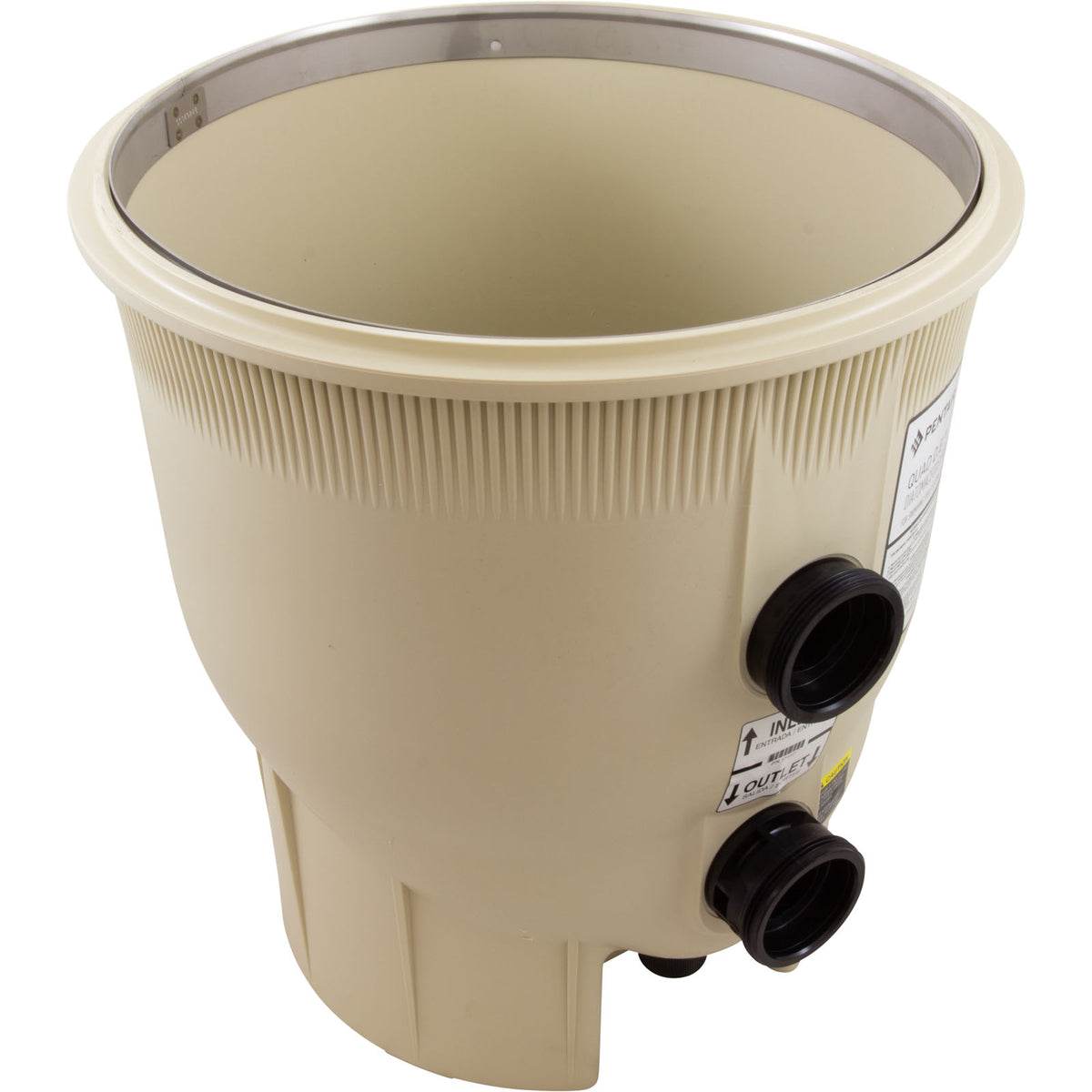 Pentair 195999 almond bottom tank assembly for Quad DE and Clean and Clear Plus cartridge filters