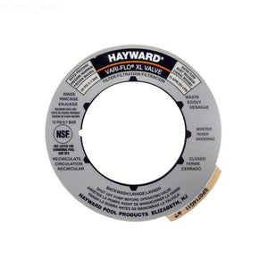 Hayward SPX0714G valve position decal for the SP0714T Vari-Flo XL multiport valve