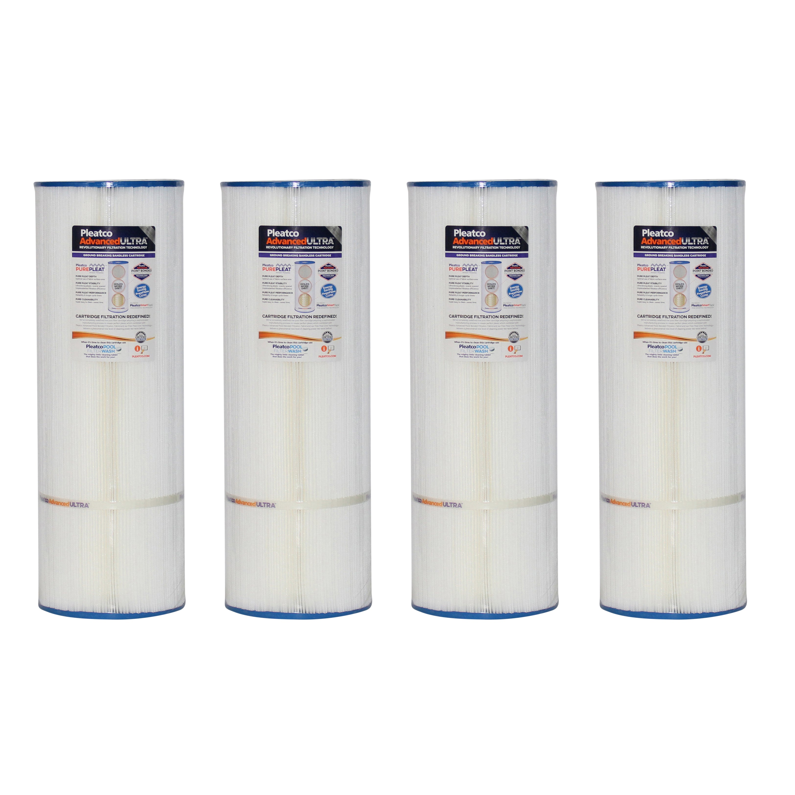 Pleatco X15-ULT-A5-Q4 Advanced Ultra filter cartridge, four pack for Pentair Clean & Clear Plus 320