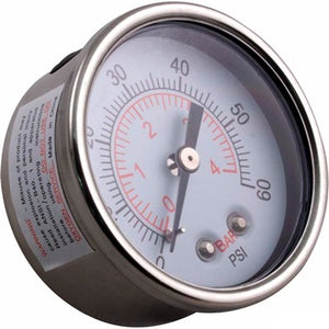 Waterway 830-4000SS back mount pool filter pressure gauge