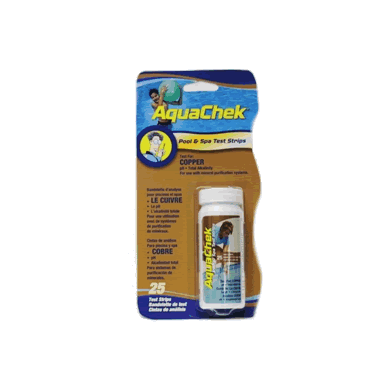 AquaChek Copper 3-in-1 pool and spa test strips, 25 strip bottle