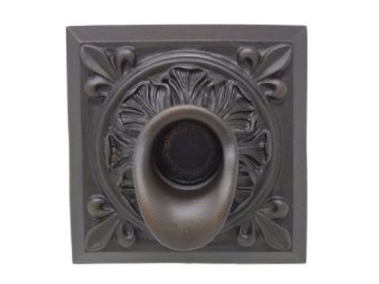 Black Oak Foundry square oak leaf scupper in oil rubbed bronze finish, part S61-ORB Square