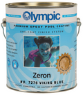 Olympic Zeron epoxy pool paint kit, one gallon Viking Blue with catalyst