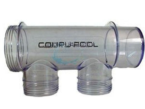 CompuPool JD363102Z clear electrode housing body for CPSC series salt chlorinators