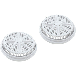 Pentair StarGuard 500140 8 inch white main drain cover with long ring, 2 pack