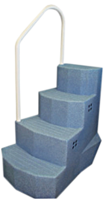 Merlin Industries 30124 Blue Granite small above ground pool steps with one handrail