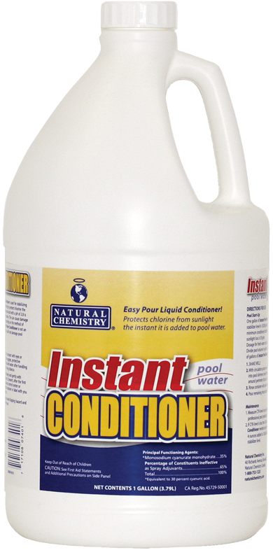 Natural Chemistry Instant Pool Water Conditioner, 1 gallon liquid pool stabilizer