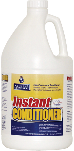 Natural Chemistry Instant Pool Water Conditioner, 1 gallon liquid pool stabilizer