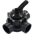 Hayward PSV3SDGR 1-1/2 in by 2 in PSV Series 3-way diverter valve in PVC