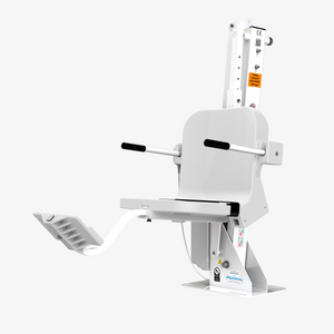 Aqua Creek Admiral F-ADMRL-W white pool lift with a white seat