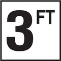 Inlays C610030 6x6 depth marker tile reading 3 FT with 4 inch numbers