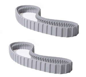 Maytronics 9983152-R2 gray tracks, set of 2, for Dolphin robotic pool cleaners