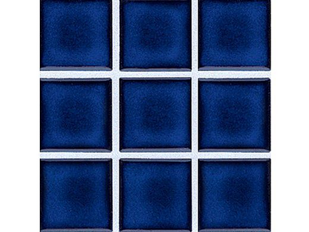 NPT HM-206 2x2 Glazed Series porcelain pool tile, royal blue