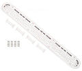 AquaStar 32CDFLFR101 32 inch white channel drain flat grate and frame