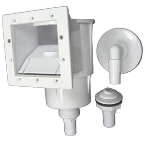 Hayward SP1091LX complete above ground pool skimmer with inlet and vacuum plate, white