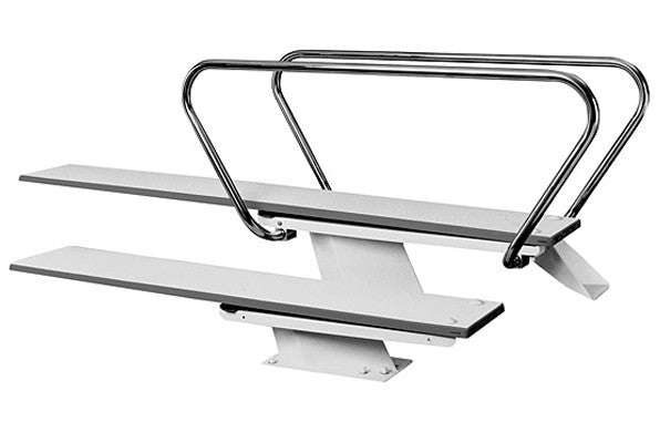 S.R. Smith 70-209-512 3/4 meter steel diving stand with 12 ft board shown for illustration