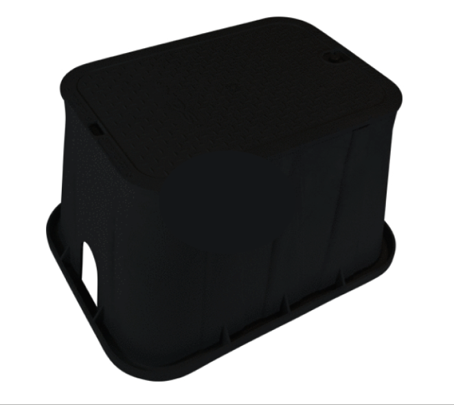 NDS Pro Series 14 in. by 19 in. drainage box with green lid