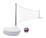 Dunn-Rite V450 Stainless WaterVolly pool volleyball set with stainless posts and net