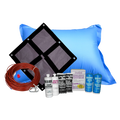 PoolTux Ultra Premium solid winter cover bundle for a 24' round above ground pool