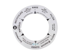Pentair 273208 label for 2 inch NPT multiport valve