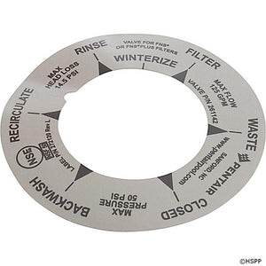 Pentair 272120 genuine OEM label, 2" Hi-flow DE