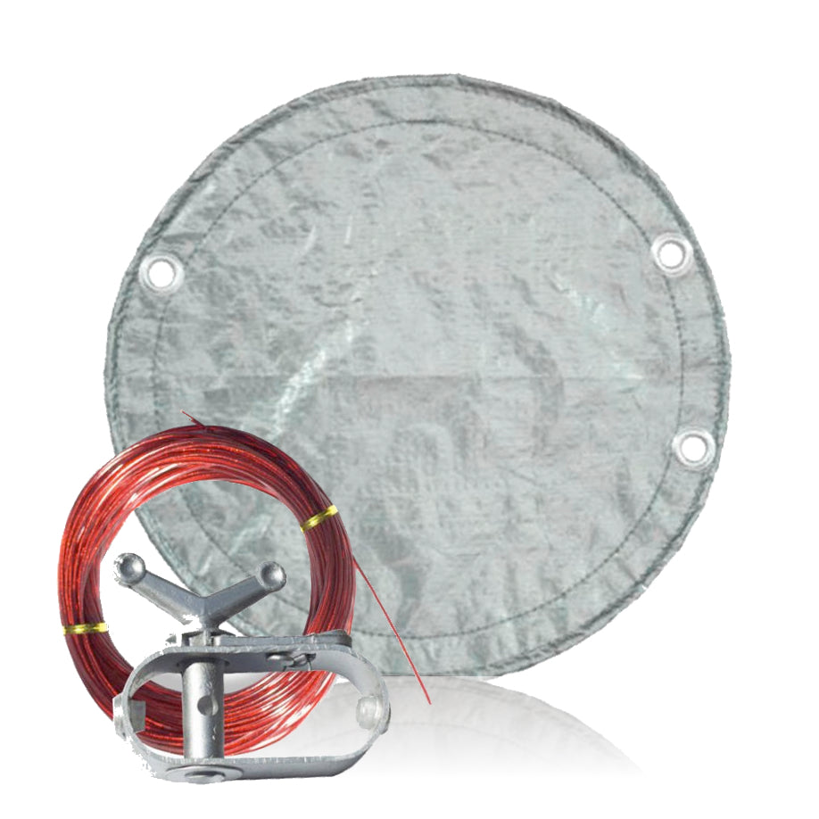 GPC 121625ASBL 12'x21' oval solid winter cover in silver, for an above ground pool