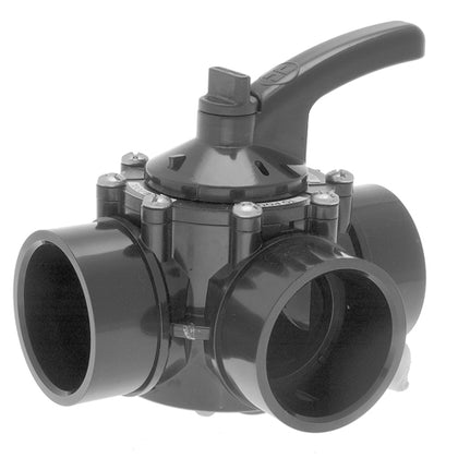 Hayward 3-Way PSV Series Diverter Valve, CPVC, 1-1/2 in. by 2 in., Gray, PSV3S