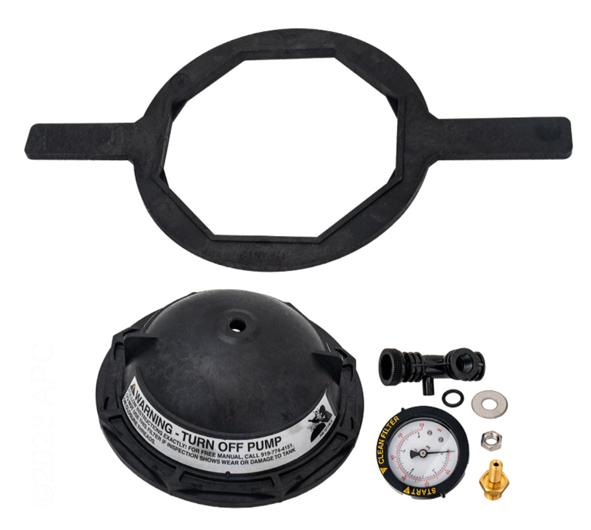 Pentair 154641Z black 6 in. buttress thread closure kit for Triton II sand filters