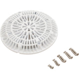 CMP 25507-100-000 8 inch white Galaxy drain cover with screw pack