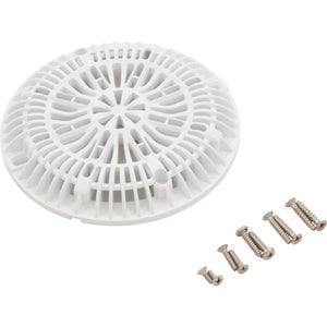 CMP 25507-100-000 8 inch white Galaxy drain cover with screw pack