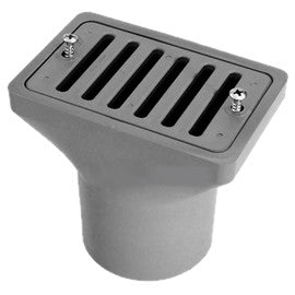 Waterway 640-2907 gray gutter drain, 2 inch by 4 inch