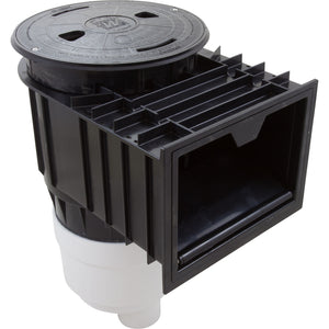 Waterway Renegade 540-6411 gunite in-ground skimmer with round lid, black
