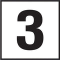 Inlays C611030 6x6 smooth waterline depth marker tile showing the number 3