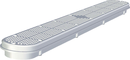 CMP 25506-320-100 32 in. white PVC channel drain cover and frame